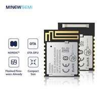 MinewSemi CE FCC KC TELEC BQB ROHS REACH MS50SFA1 Módulo BLE 5.0 de Bajo Consumo con Nordic NRF52832 (Maestro/Esclavo) y Firmware UART para Aplicaciones Médicas