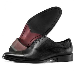 Chaussures habillées classiques italiennes noires à lacets en cuir de vachette de luxe de haute qualité pour hommes, idéales pour la vente en gros et les soirées. - Product Image 4