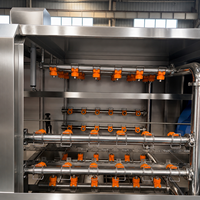 Laveuse automatique industrielle de paniers en plastique, type pulvérisation, pour usine alimentaire