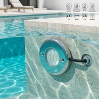 Luz LED Ultrafina para Piscina de Acero Inoxidable AISI 316L, Lámpara RGBW de Pared con Clasificación IP68 a Prueba de Agua para Piscinas de Lujo de Hormigón y Agua Salada