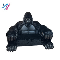 Canapé-lit d'angle King Kong Gorilla de designer nordique, grande forme animale, en éponge et similicuir écologique, moderne, pour hôtel et appartement