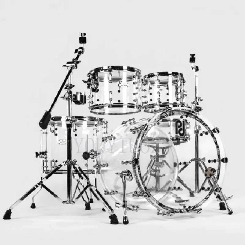 Стандартный прозрачный Змеиный барабан YYZ, низкая цена, практичные барабанные наборы, сделанные на заказ прозрачные акриловые барабанные корпуса, музыкальные