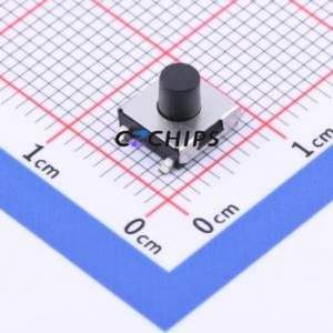 GT-TS090A-H050-L1 Tactile Switch SMD-4P,6.2x6.2mm Switch Single Pole Single Throw Round Button 1.6N Vertical Mount - Product Image 1