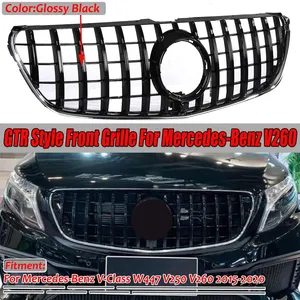 กระจังหน้ารถยนต์คุณภาพสูงสไตล์ W447 GTR สำหรับ Mercedes Benz V-Class W447 V250 V260 ปี 2015-2018 รุ่น Racing Grills - Product Image 2