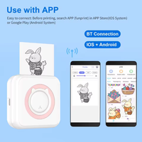 Imprimante photo thermique de poche portable C15 Mini, 200 dpi, connexion sans fil BT, impression d'étiquettes pour IOS/Android
