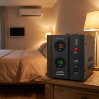 Régulateur de tension automatique AVR 120V avec 2 prises universelles pour appareils électroménagers dans les zones de tension 90-150V SDR-5000