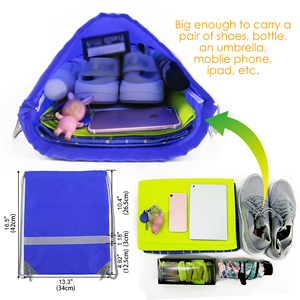 Sac à dos de yoga personnalisé, sac à cordon pas cher, sac de sport promotionnel en polyester avec cordon, sac de sport DIY pour la gym - Product Image 3