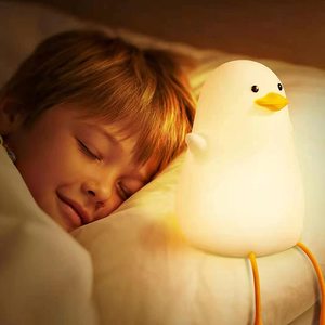 Top người bán Kawaii <span class=keywords><strong>LED</strong></span> ánh sáng ban đêm dễ thương vịt thiết kế Silicone bé Đèn thay đổi màu sắc điện thoại đứng nhà thông minh đèn phòng ngủ trắng - Product Image 4