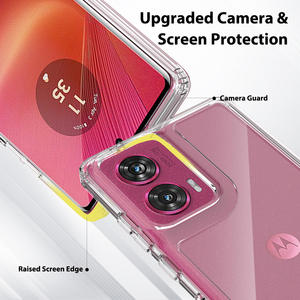 Para <span class=keywords><strong>Motorola</strong></span> Edge 50 Fusion Back Cover, Clear Slim Anti-Scratch TPU + Acrílico Funda de teléfono a prueba de golpes para <span class=keywords><strong>Motorola</strong></span> Edge 50 Fusion - Product Image 2