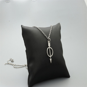 Collier pendentif flèche en acier inoxydable, bijoux unisexe à la mode, couleur argent blanc, cadeau - Product Image 3