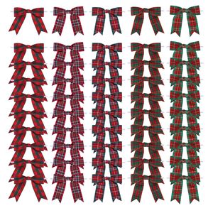 <span class=keywords><strong>Ruban</strong></span> artisanal <span class=keywords><strong>de</strong></span> Noël <span class=keywords><strong>de</strong></span> luxe <span class=keywords><strong>de</strong></span> 3 pouces, nœud en tartan vichy avec cravate torsadée pour l'emballage <span class=keywords><strong>de</strong></span> cadeaux, arbre <span class=keywords><strong>de</strong></span> Noël - Product Image 1
