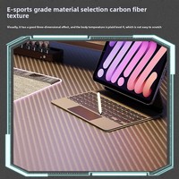 Escritorio de Computadora de Madera, Estilo Simple, para Juegos, Deportes Electrónicos, Estudio en Casa, Escritorio de Escritura, Mesa con Textura de Fibra