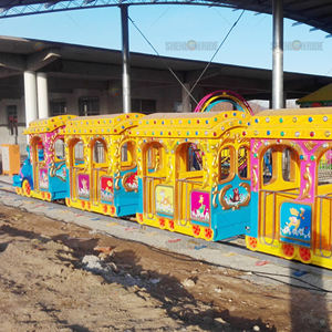 นั่งรถไฟไฟฟ้าเหล็กขนาดใหญ่สำหรับสวนสนุกและห้างสรรพสินค้าใช้ความจุสูงได้รับการรับรองมาตรฐาน ISO - Product Image 2