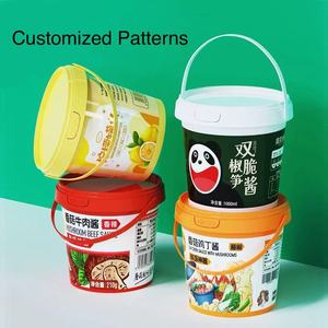 Secchio in <span class=keywords><strong>plastica</strong></span> trasparente <span class=keywords><strong>per</strong></span> uso alimentare da 1,5 l a forma rotonda con coperchio riciclabile <span class=keywords><strong>per</strong></span> <span class=keywords><strong>fusti</strong></span> di stoccaggio <span class=keywords><strong>per</strong></span> imballaggi d'acqua - Product Image 4