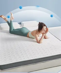 Matelas en Latex naturel mousse à mémoire de forme Matelas de massage épais pour le sommeil Tatami Queen Bed Bedroom Furniture Topper Full Size Sponge