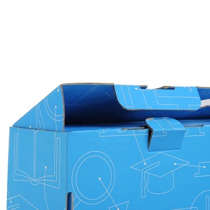 Tùy chỉnh màu xanh in sóng hộp bưu phẩm bền phẳng gói carton với thiết kế logo cho và thương mại điện tử bao bì - Product Image 4