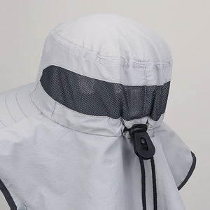 Chapeau <span class=keywords><strong>de</strong></span> pêcheur respirant en maille avec logo personnalisé, faible MOQ, protection solaire UPF 50+, large bord, visière amovible et cache-nuque - Product Image 3