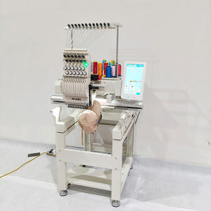 Machine à broder industrielle à <span class=keywords><strong>t</strong></span>ête unique à aiguilles multiples à grande vitesse 1200 tr/min, machine à broder informatisée pour casquettes et <span class=keywords><strong>t</strong></span>-shirts - Product Image 3