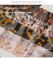 Papier de transfert pour ongles effet écaille de tortue et ambre, imprimés léopard automne-hiver et autocollants de transfert dégradé rétro ciel étoilé