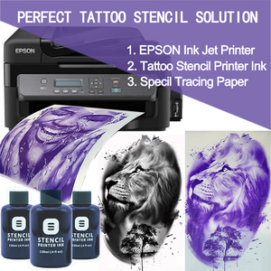 Tinta de impresión de inyección de tinta de tatuaje de 120ml marca Punk al por mayor <span class=keywords><strong>para</strong></span> impresoras <span class=keywords><strong>EPSON</strong></span> accesorio de <span class=keywords><strong>impresora</strong></span> de plantilla Original <span class=keywords><strong>para</strong></span> tatuaje de imagen - Product Image 3