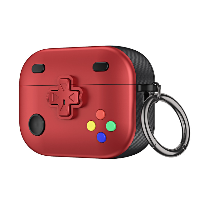 Vintage Gaming Style Earbuds Case Anti-Scratch Earphone Pro1/2 Case with 3D Carved Texture & Shock Absorption