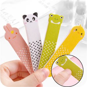 Factory Cheap Cute Animal Head Design Mini Nail File Emery Board Manicure Nail Files