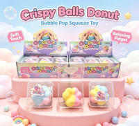 Jouet Squishy Patte de Chat Mignonne en Forme de Donut Croustillant, Jouet Sensoriel Anti-Stress à Rebond Lent pour Enfants