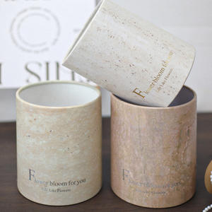 Mármol cueva piedra estampado <span class=keywords><strong>Retro</strong></span> inglés cubo red rojo moda flor cubo tienda al por mayor - Product Image 3