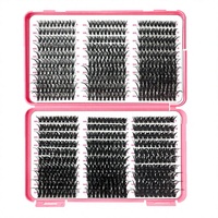 Extensions de cils en fibre synthétique faites à la main D Curl Faux cils style naturel 30D 40D 50D 60D 80D 100D Mix Full Strip pour bricolage