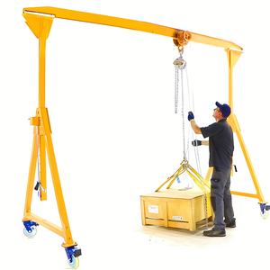 Grúa Móvil de Pórtico Ligera de 5 Toneladas, Altura Ajustable, Estructura de Acero Portátil para Taller - Product Image 1