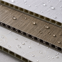 Panneau de plafond en PVC à rainures et languettes creuses de 300 mm pour maison préfabriquée en conteneur, imperméable, ignifuge B1, plafond en PVC