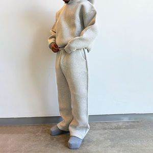 Produttore di Abbigliamento Personalizzato, Set <span class=keywords><strong>Tuta</strong></span> da Jogging con Felpa con Zip e Pantaloni Larghi Pesanti, <span class=keywords><strong>Tuta</strong></span> Sportiva con Design Semplice per <span class=keywords><strong>Uomo</strong></span> - Product Image 5