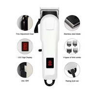 Professioneller Kabelloser Haarschneider Trimmer Barber Rasierer Elektrisch Aufladbar LCD-Display T-Klinge Wasserdichtes Set für Männer
