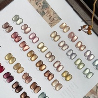 Nouvel ensemble de 36 gels à ongles multicolores effet œil de chat marron, longue tenue, sans HEMA, sans TPO, non toxique, pour salon de manucure UV