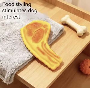 Giocattolo da masticare in vinile per cani con suono realistico, a forma di bistecche di manzo, ecologico, piccolo, interattivo, per alleviare la noia e l'auto-divertimento - Product Image 5