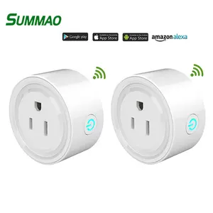 Smart Home Mini Socket Wifi Outlet 10A Compatible With Alexa Google Assistant Voice Control Smart Plugs Usa Wifi