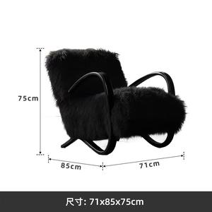 <span class=keywords><strong>Fauteuil</strong></span> de salon moderne en fausse <span class=keywords><strong>fourrure</strong></span> de laine de mouton tibétaine <span class=keywords><strong>blanche</strong></span>, canapé paresseux, <span class=keywords><strong>fauteuil</strong></span> pour chambre à coucher, appartement, salle de sport - Product Image 4