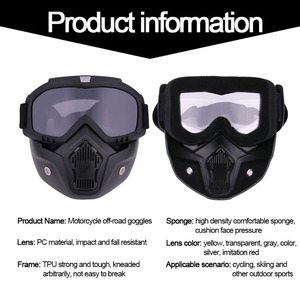Masque de <span class=keywords><strong>ski</strong></span> anti-poussière, lunettes de motocross réglables, lunettes de moto respirantes, masque de protection intégral pour moto tout-terrain - Product Image 6