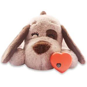 1225 Puppy Heartbeat Toy Dog Anxiety Relief Calming Aid Stuffed Animal Behavioral Training Plush Sleeping Breathing Toy Dog