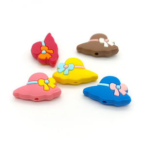 Cadena de chupete sin BPA, accesorios de juguete para masticar, cuentas sueltas de mariposa, cuentas focales de silicona para hacer bolígrafos, novedad - Product Image 6