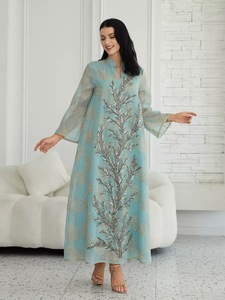 Nouvelle Abaya 2026 <span class=keywords><strong>LY</strong></span> pour Femme, Style Islamique de Dubaï, Couleur Unie, Manches Longues, Robe Hijab Grande Taille, Style Turc pour l'Aïd, en Rayonne - Product Image 4