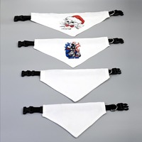 Bandana en toile blanche lavable Double face pour chien, Logo personnalisé, écharpe triangulaire, unie, Double face, pour animal de compagnie, g