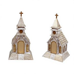 Adornos Navideños de Bolas y Árboles de Navidad de 15"X8" 4 Piezas/Caja con Luz y Función Musical Modelo 83413 - Product Image 1