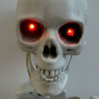 Squelette lumineux LED de 90 cm, décoration d'Halloween, accessoire de crâne humain pour fête, maison hantée