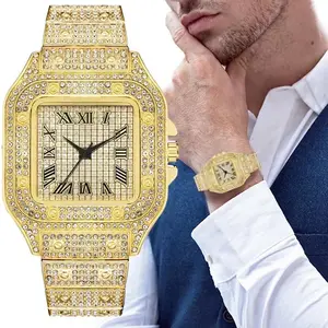 שעון יהלום מרובע אופנה עסקי נשים שעון קוורץ 2024 מגמת מכירה חמה גבירותיי סין זכוכית מול תיק סגסוגת מבוגרים עגול