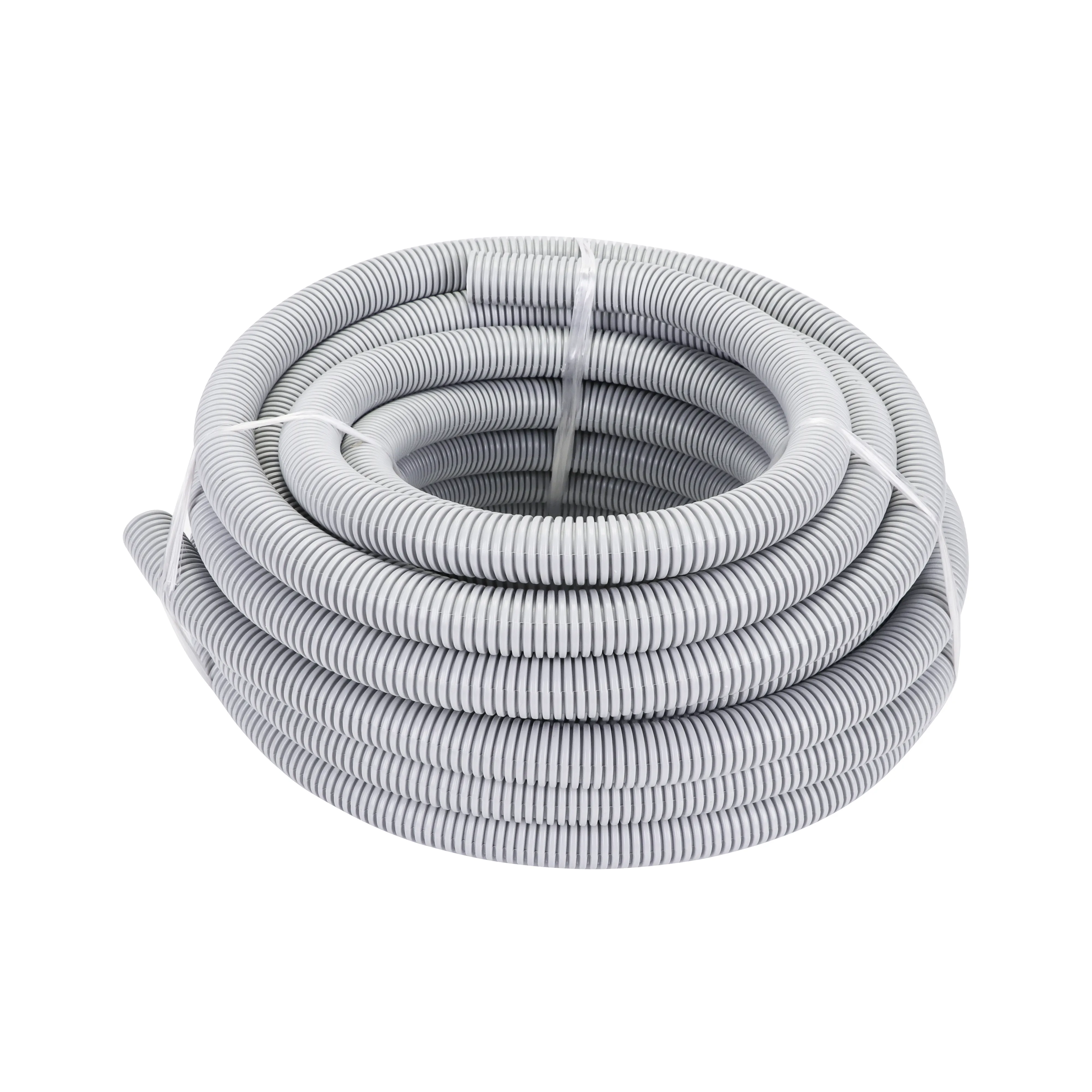 25mm heavy duty solar T conduit PVC Grey Solar Plastic PVC corrugated conduit flexible pipe