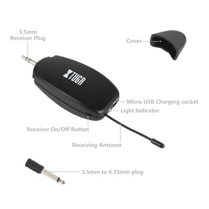 Micrófono Inalámbrico para Saxofón XTUGA KX621UHF, Micrófono Inalámbrico para Saxofón con Receptor, Micrófono Musical con Clip Inalámbrico - Product Image 2