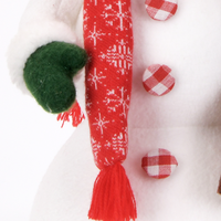 Ensemble de bonhomme de neige d'hôtel de luxe de 12.5/14.5/16.5/18.5 pouces pour le nouvel an avec des planches de ski de flocons de neige de houx de Noël | Décor d'intérieur