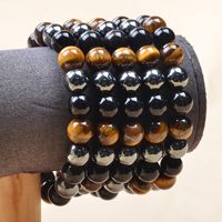 Bracelet de protection triple en pierres naturelles (Onyx, Œil de tigre, Hématite) – Perles de 4mm, 6mm, 8mm, 10mm – Bijou perlé tendance