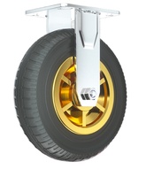 Roulette pivotante 3''4''5''6''8inch avec frein Roue élastique en caoutchouc Roulette silencieuse Base de roue Direction